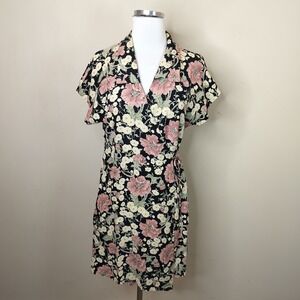 Vintage Miss Scarlett Floral Wrap Dress USA Made